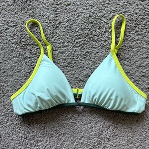 Aerie Stylish Green and Yellow Women's Bikini Top
